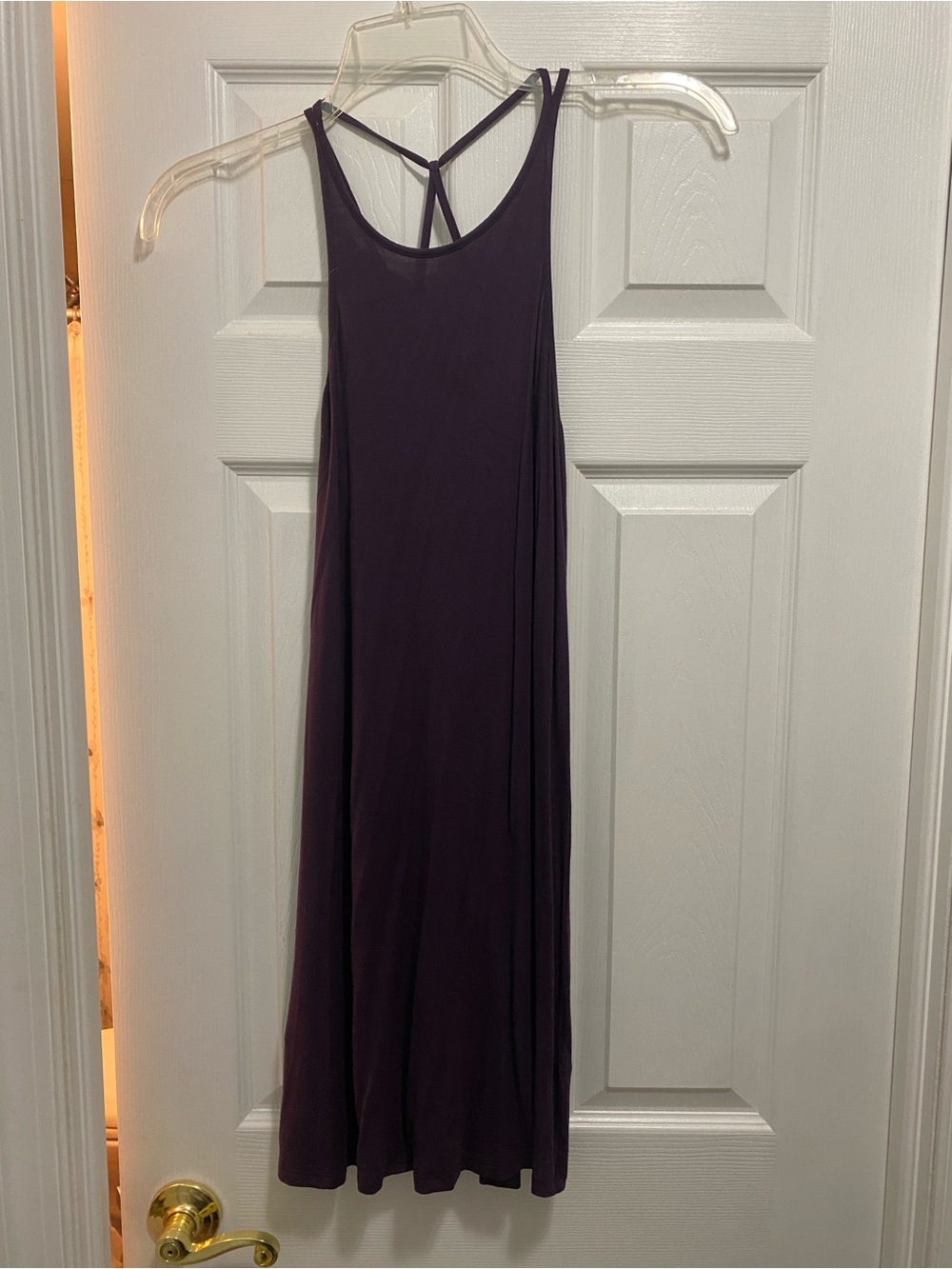 Simple Strappy Dress in Deep Plum